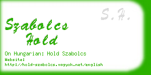 szabolcs hold business card